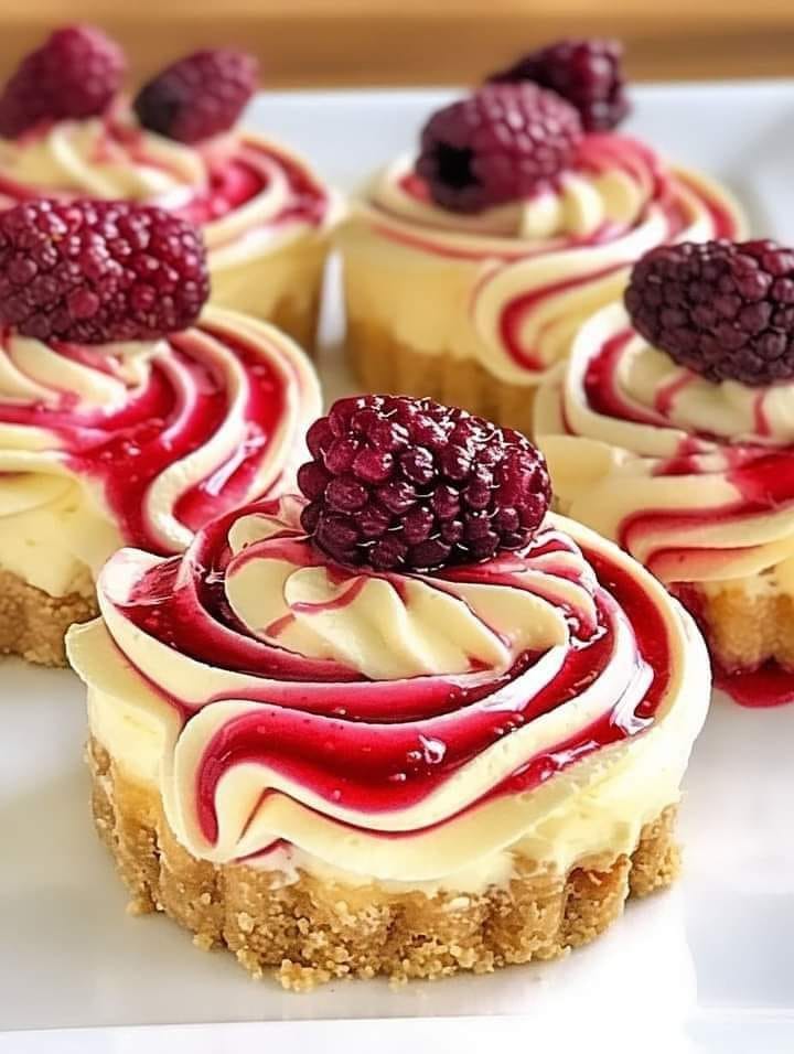 Berry Swirl Cheesecake Bites