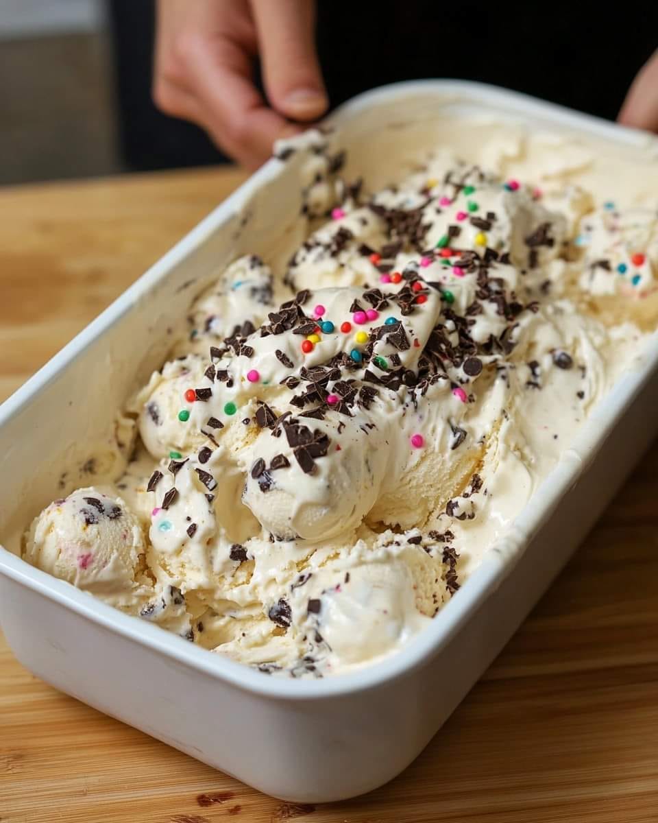 Leftover Cake Ice Cream