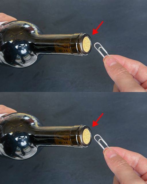 Opening red wine is so easy: there’s no bottle opener, just a paper clip…