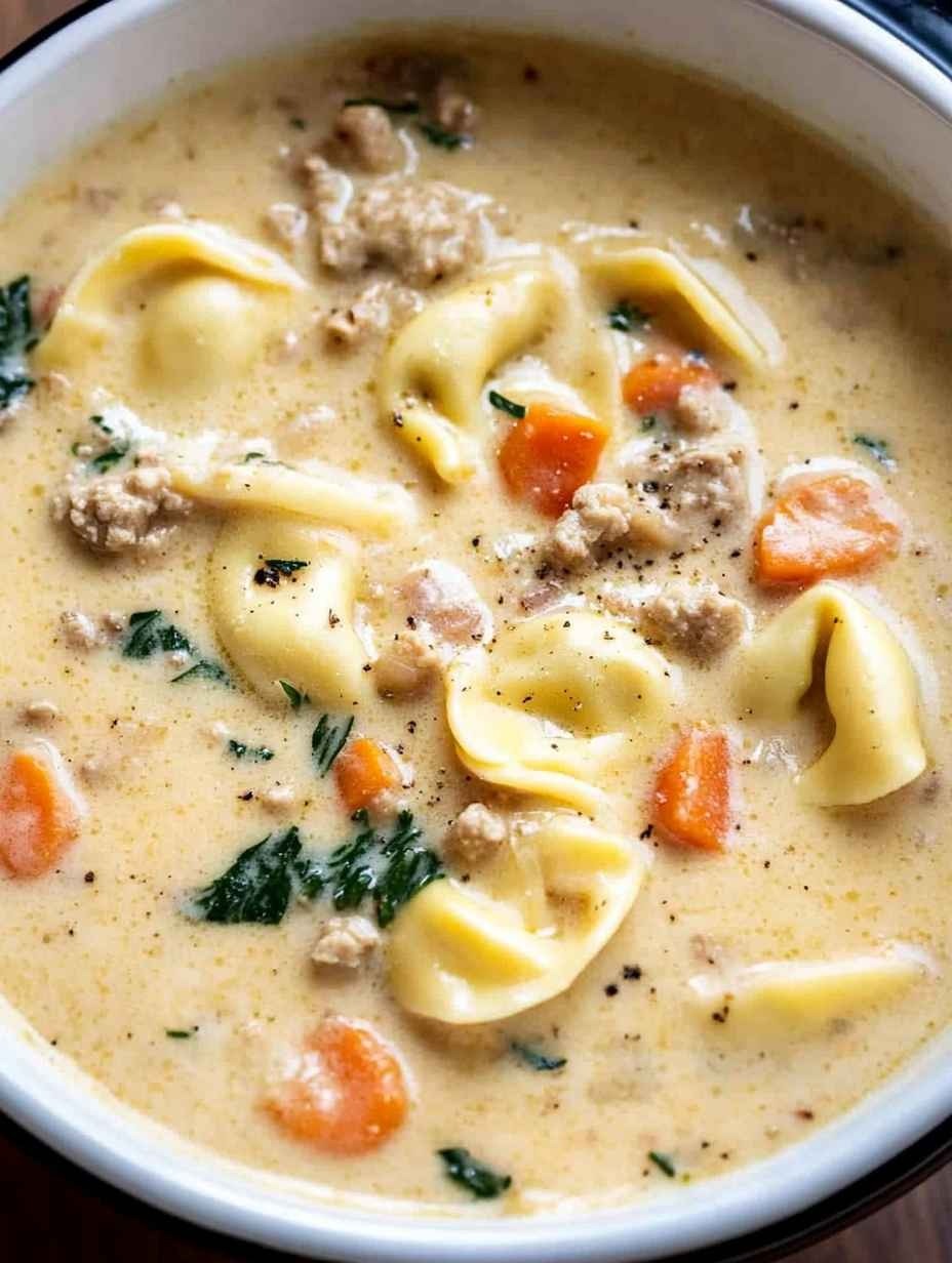 Creamy Sausage Tortellini Soup