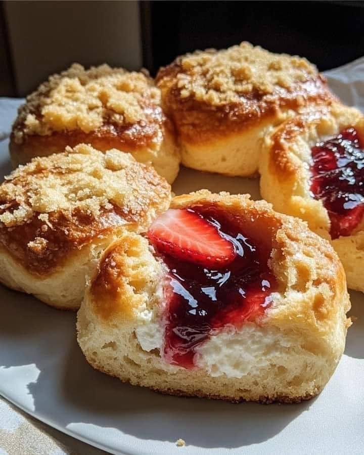 Strawberry Cheesecake Buns