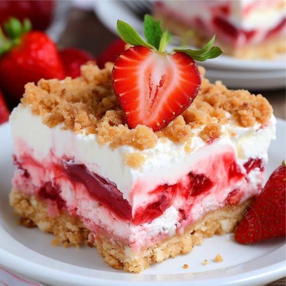 Easy Frozen Strawberry Dessert