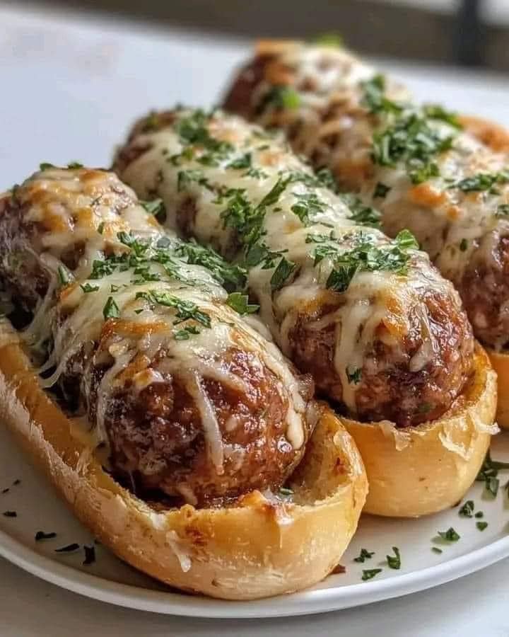 TREMENDOUS CREAMY MEATBALL BOATS