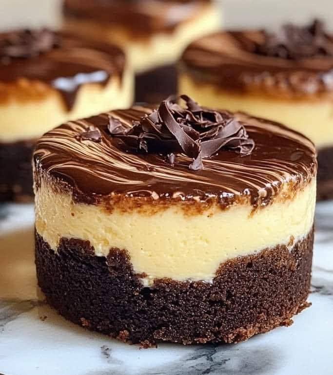 Brownie Bottom Mini Cheesecakes