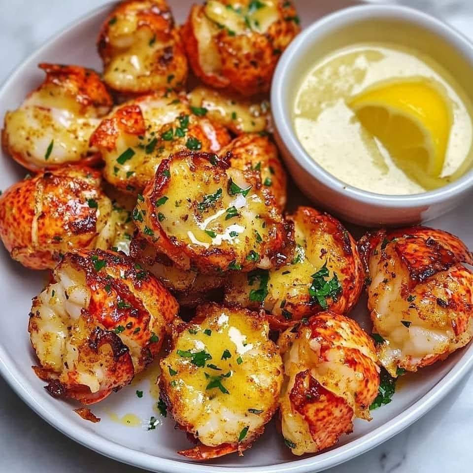 Crispy Lobster Bites with Garlic Butter Sauce