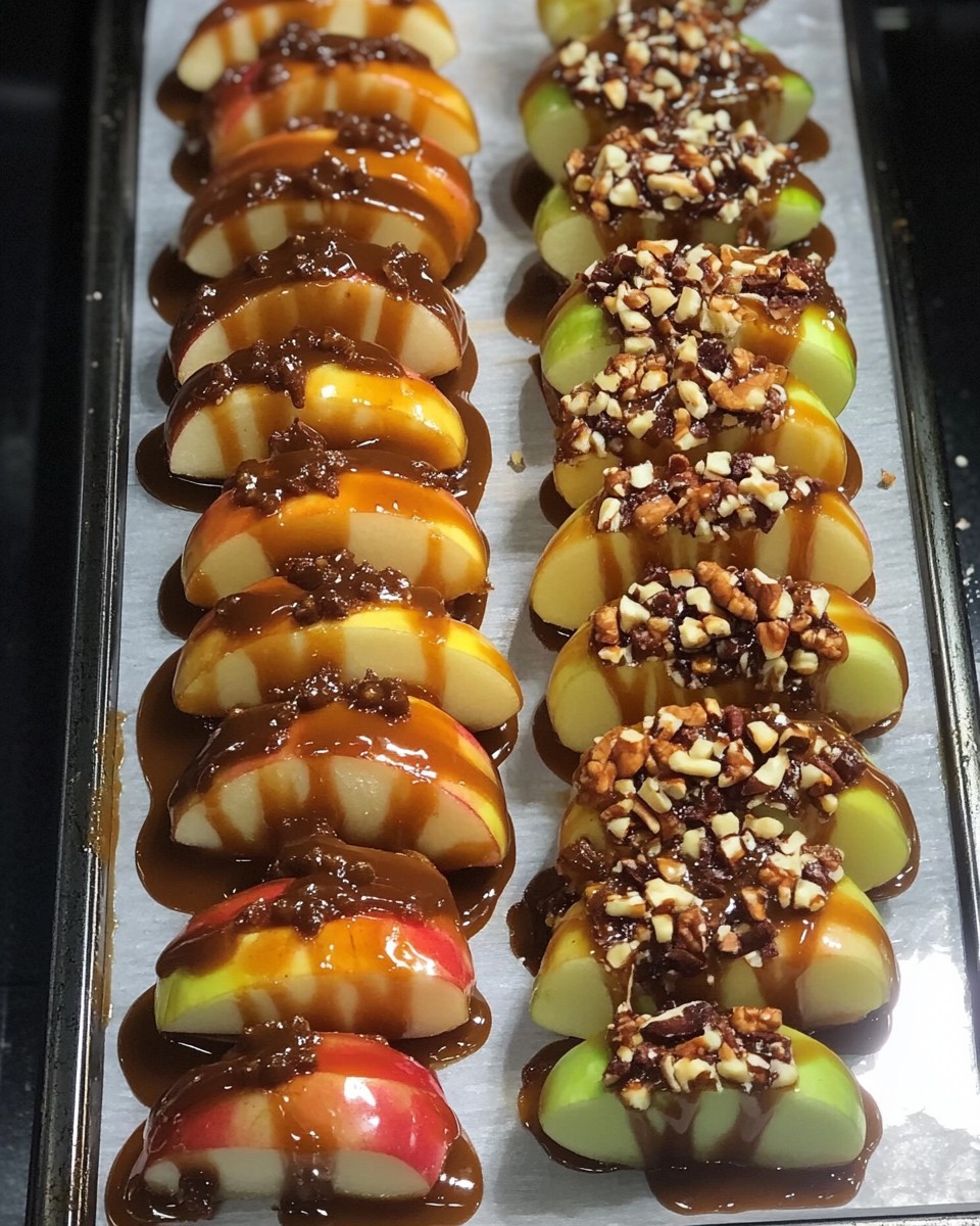 I’m convinced these Sheet Pan Caramel Apples are why my family loves fall