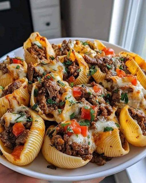 WOULD YOU EAT THIS CHEESESTEAK STUFFED SHELLS 