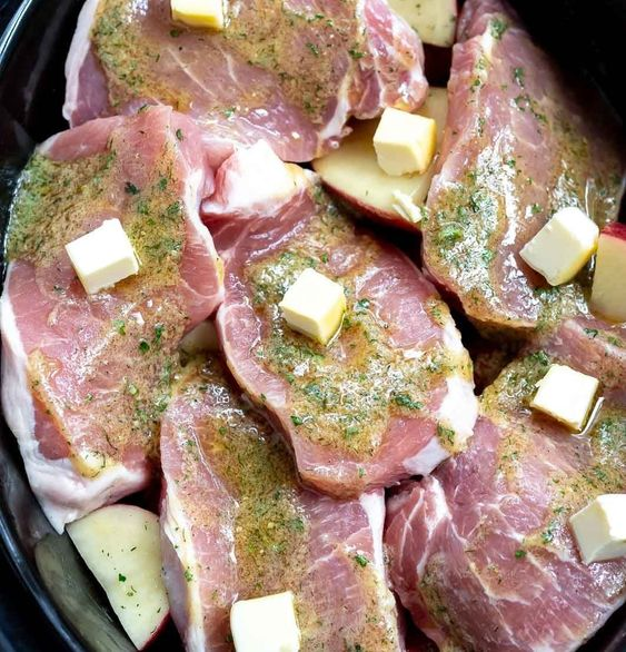 Crockpot Ranch Pork Chops and Potatoes