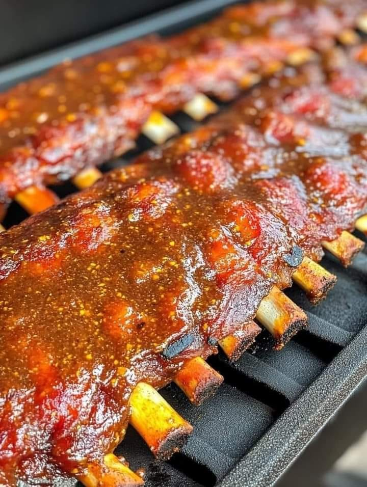  Smoked Pork Ribs with Carolina Mustard Sauce 