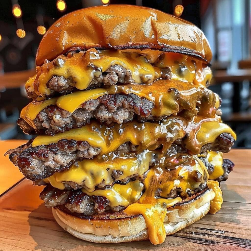 Epic Stacked Cheeseburger