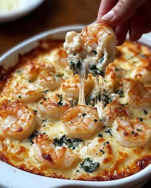 Cheesy Baked Shrimp Scampi Dip