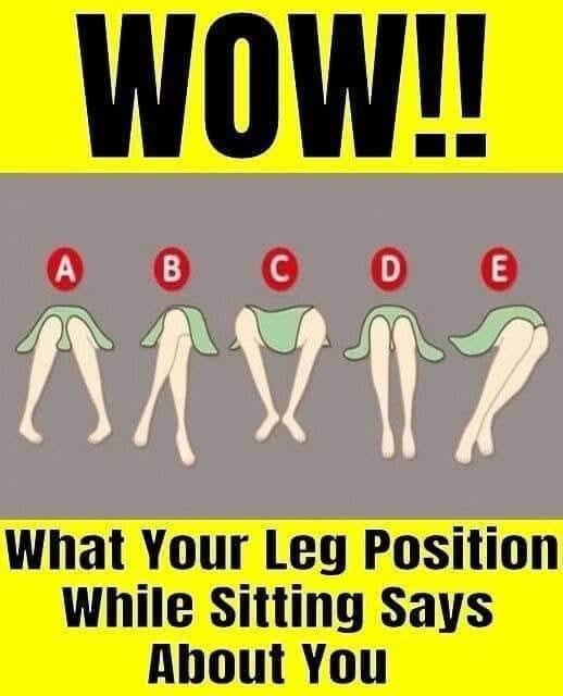 How you sit can tell you a lot about your personality