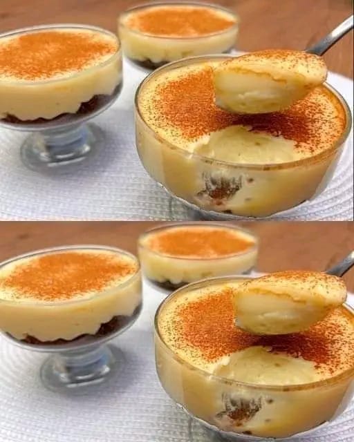 Creamy lemon and cinnamon dessert