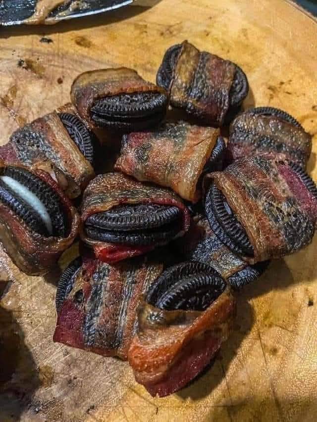 Air fryer Bacon wrapped Oreos Recipe