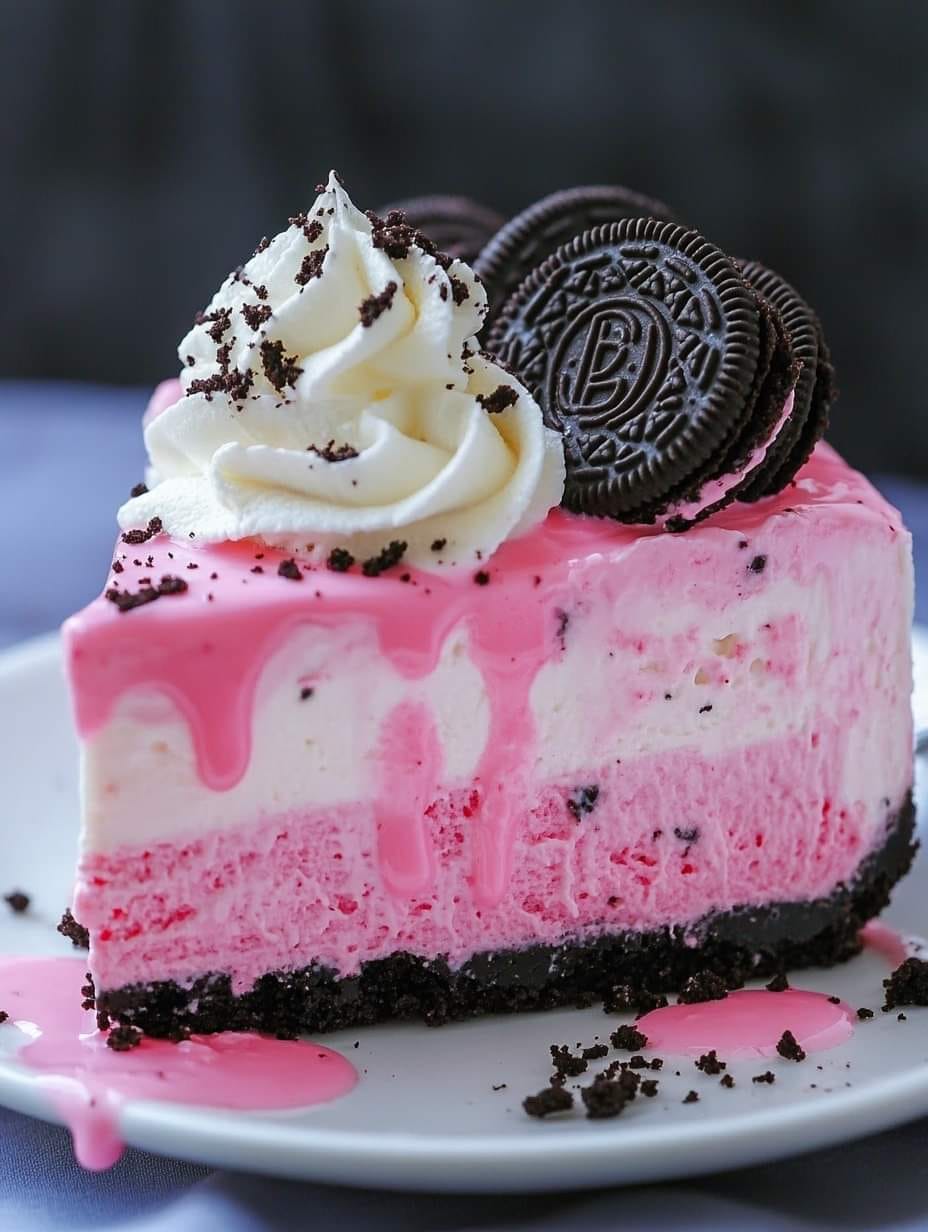 Pink Oreo Cheesecake