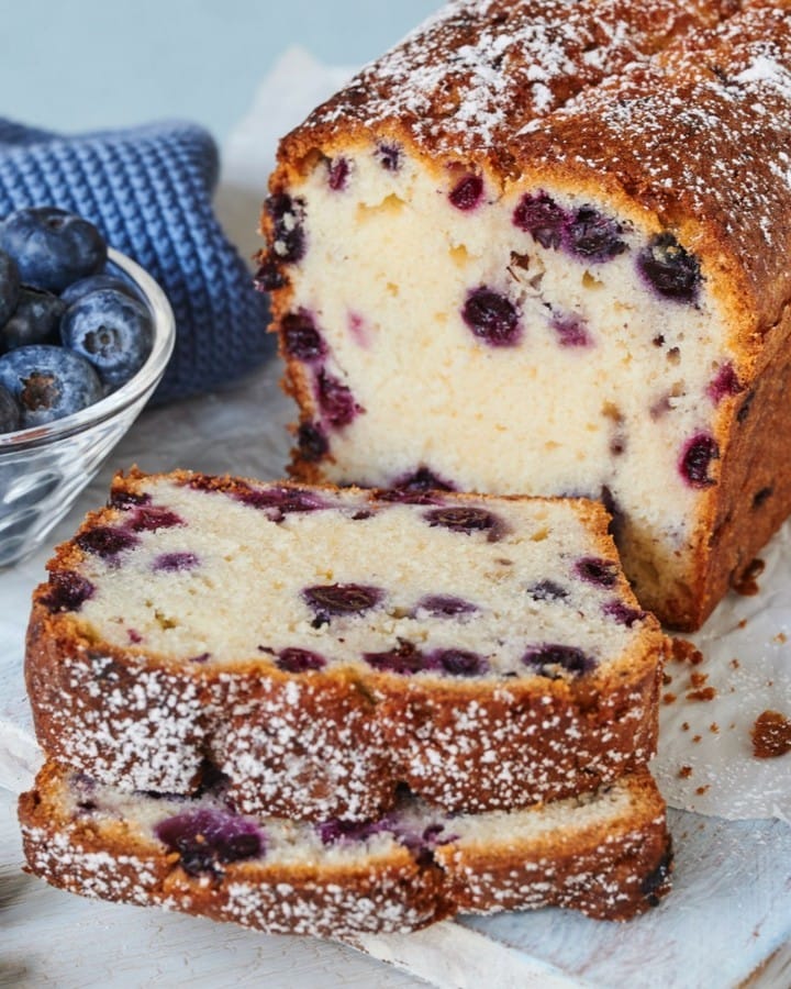 Blueberry cake in a loaf pan!