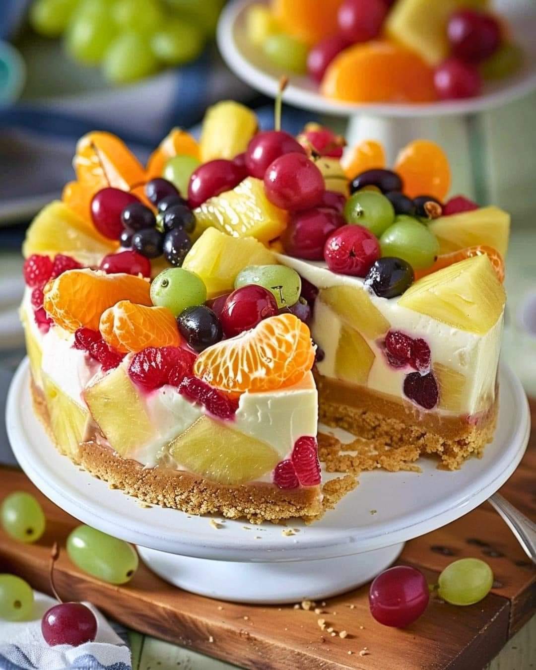 Fruit Salad Cheesecake