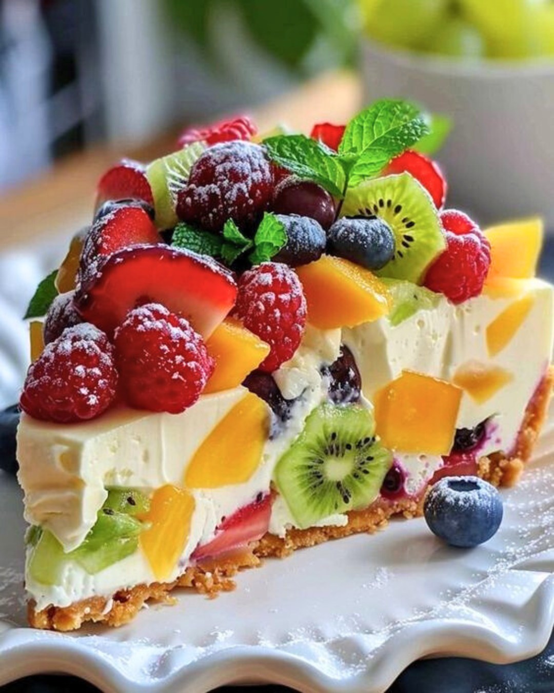 Fruit Salad Cheesecake