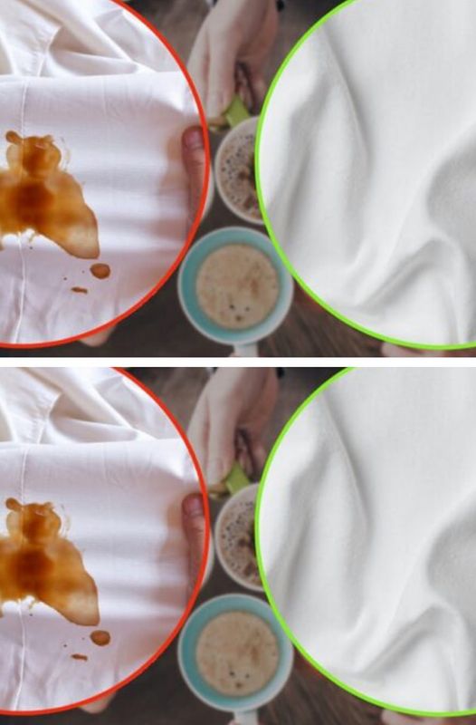 Coffee stains on clothes, removing them is very simple