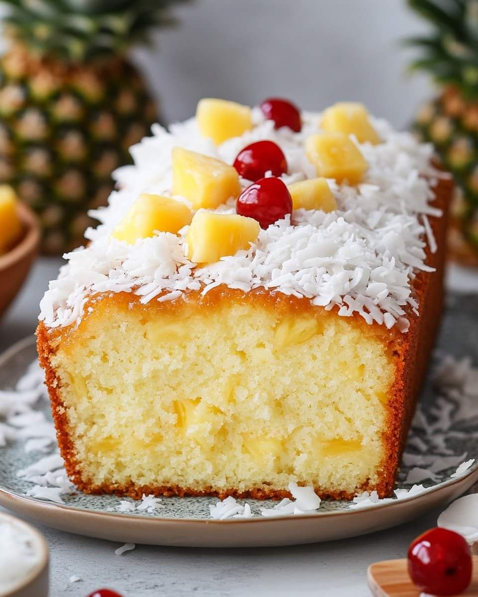 Pina Colada Pound Cake