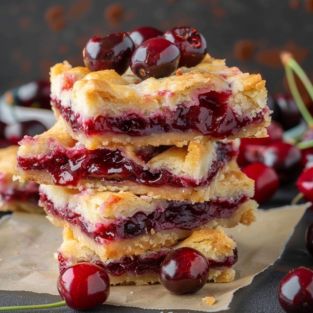 Homemade Cherry Pie Bars