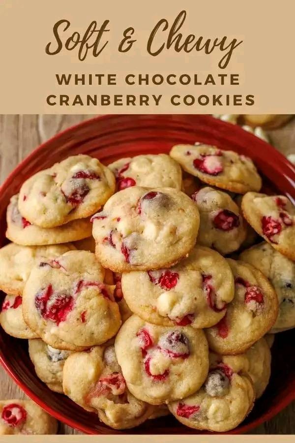 White chocolate cranberry cookies