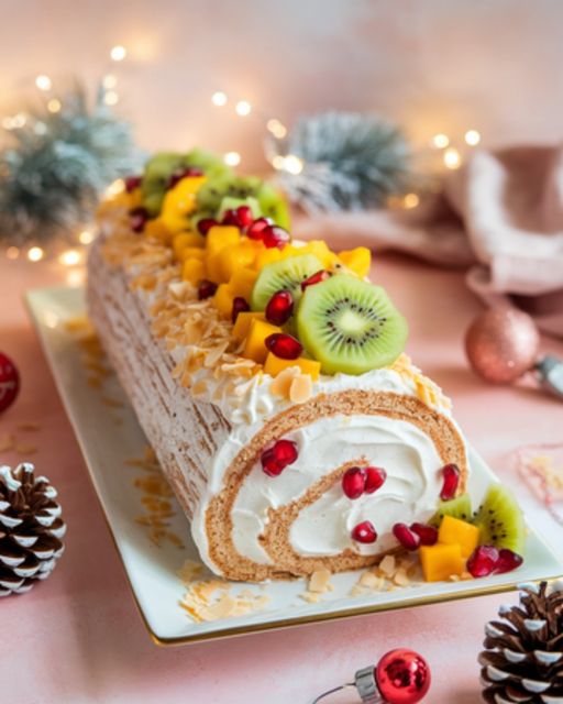 Yogurt log and fresh fruit