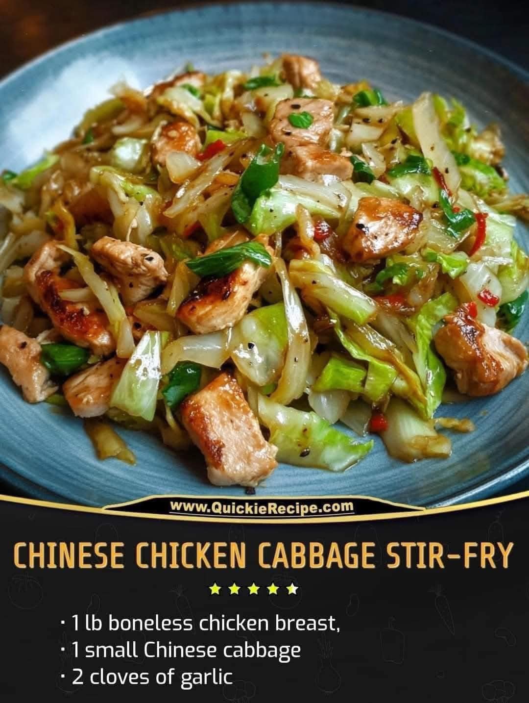 Chinese Chicken Cabbage Stir-Fry