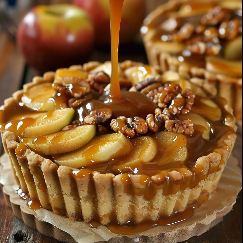 Irresistible Apple, Caramel, and Walnut Tartlets!