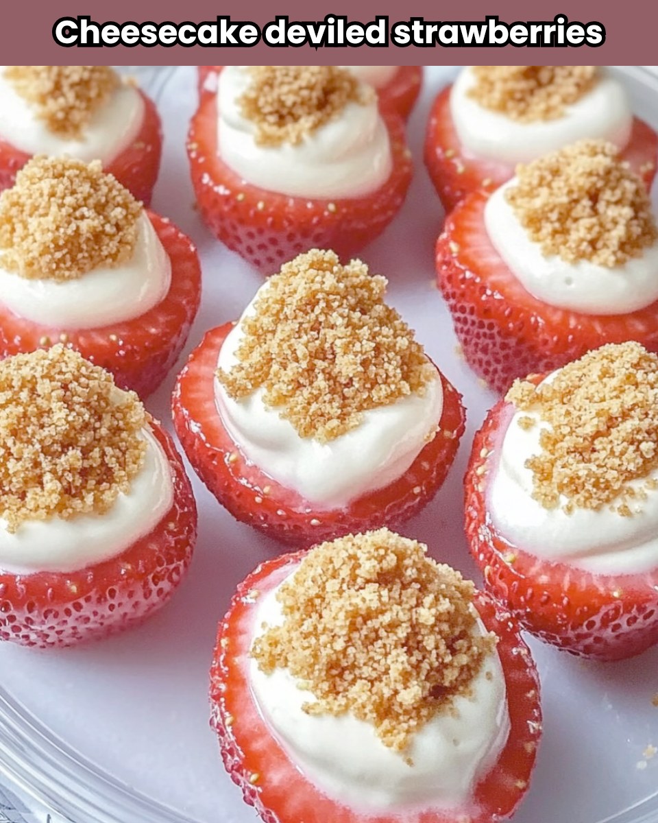 Easy Cheesecake Deviled Strawberries