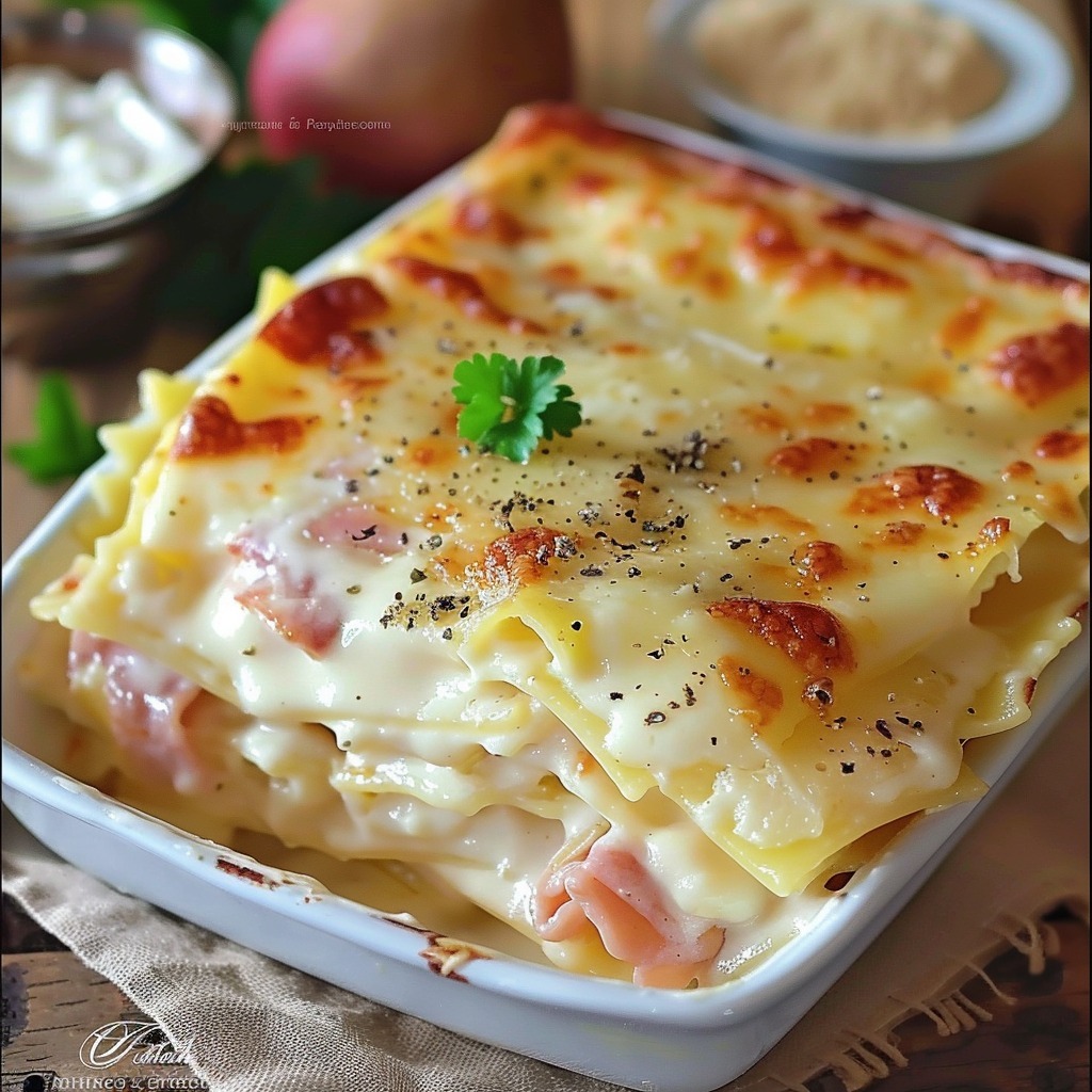 Potato Lasagna with Bechamel Sauce