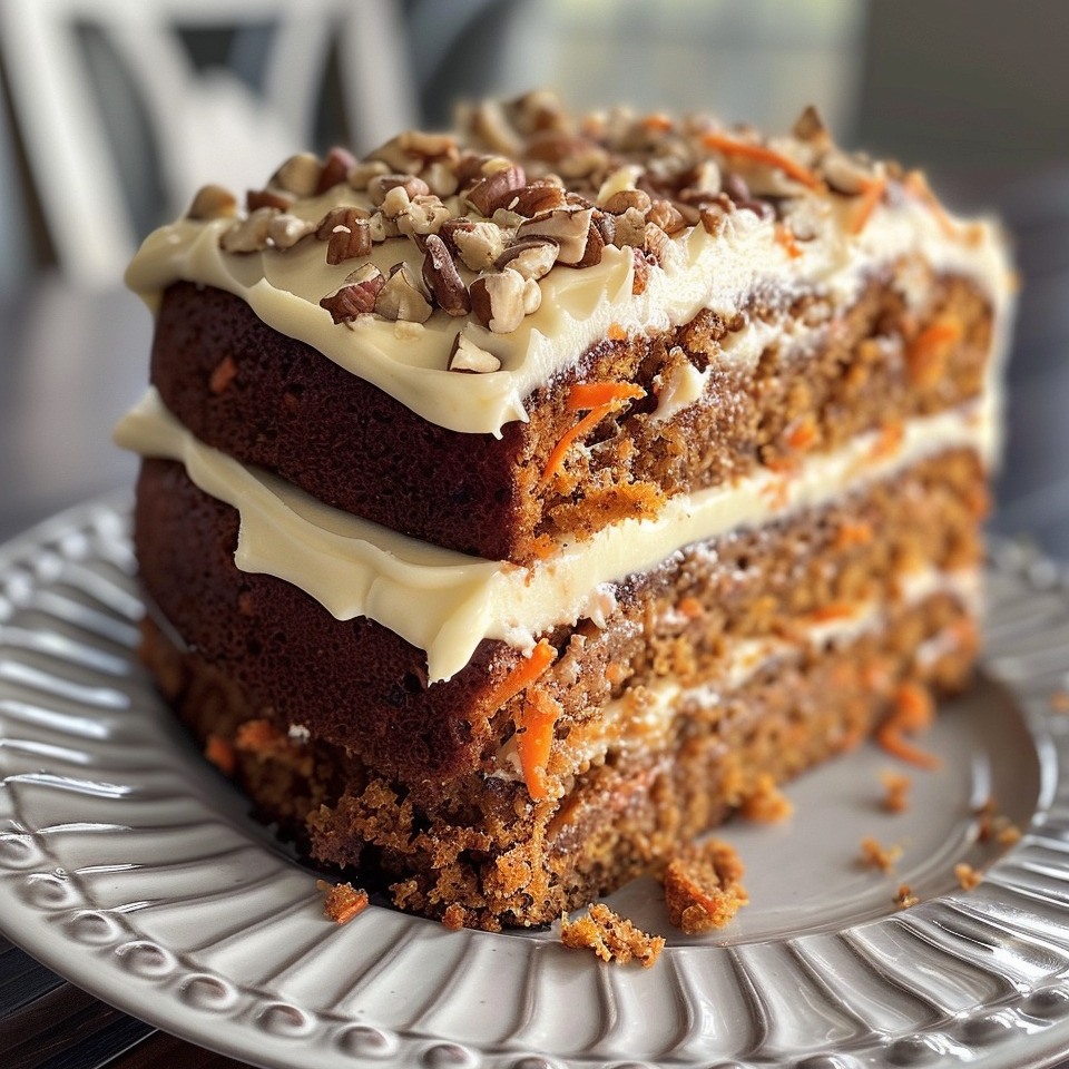 Delicious Carrot Cake with Orange Zest Cream Cheese Frosting