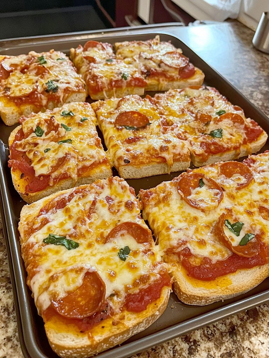 Air Fryer Garlic Toast Pizzas