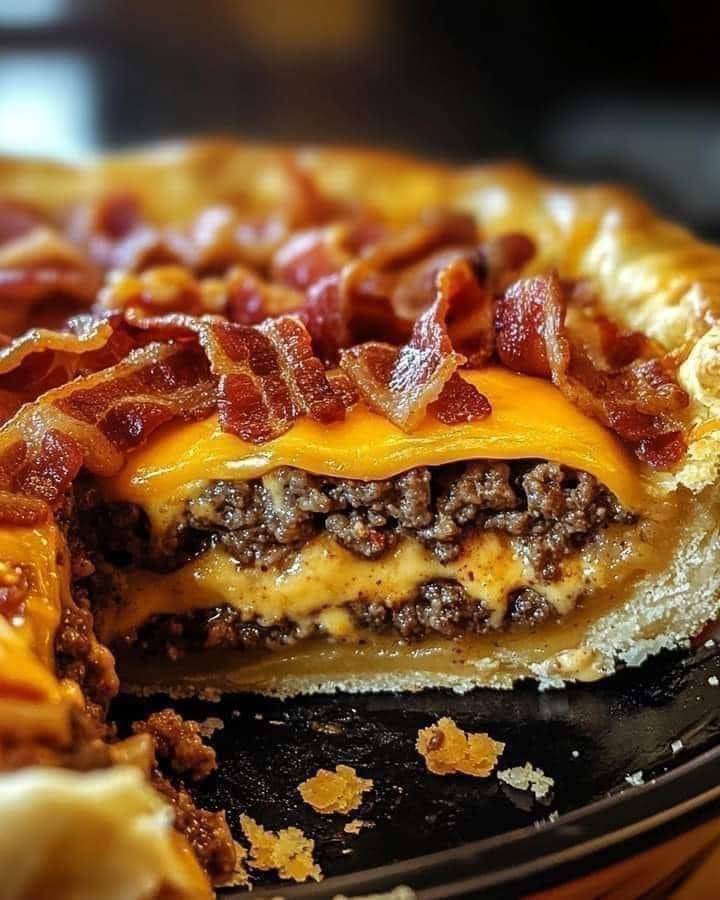 Carnivore Bacon Cheeseburger Pie Recipe