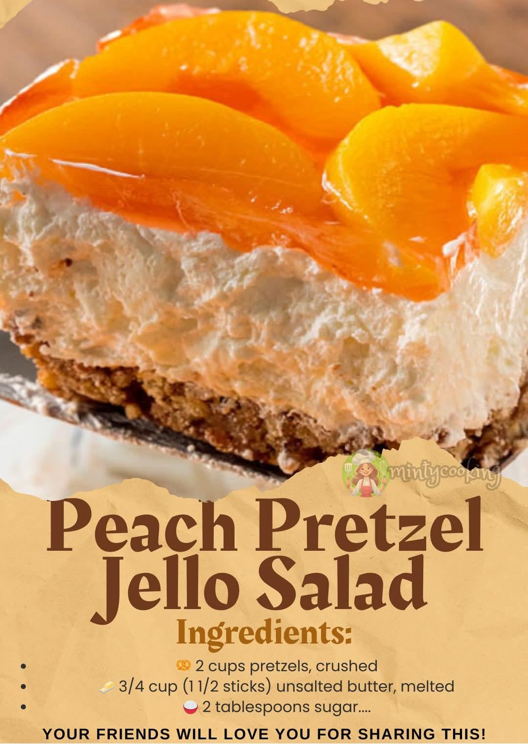 Peach Pretzel Jello Salad