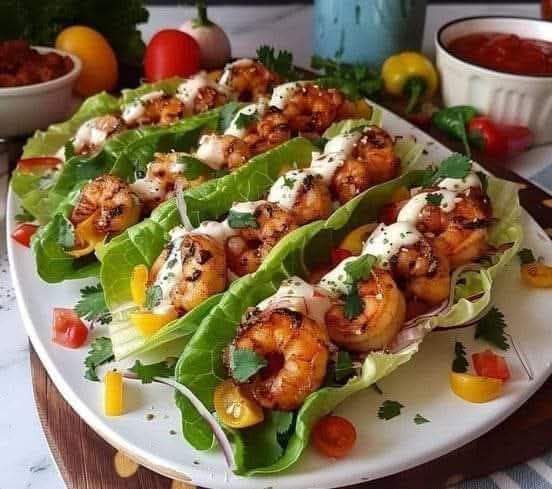 Taco Shrimp Lettuce Boats