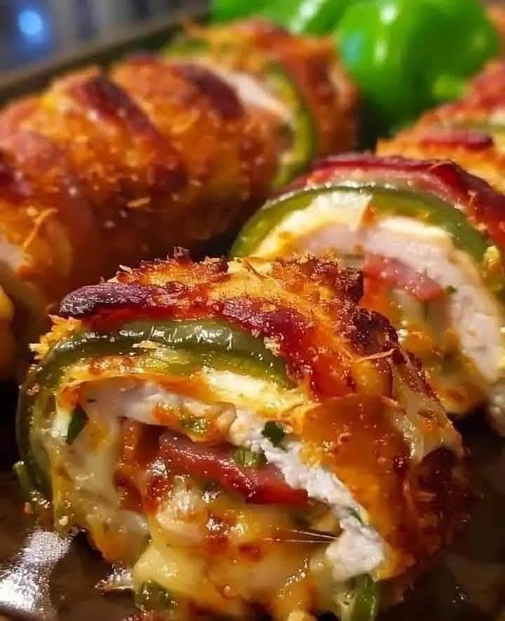 Bacon-Wrapped Stuffed Jalapeño Chicken Rolls