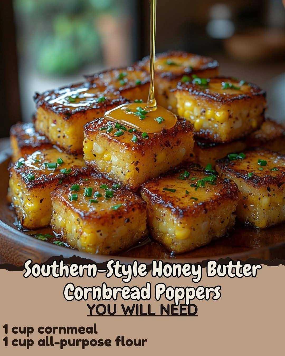 The Irresistible Charm of Southern-Style Honey Butter Cornbread Poppers